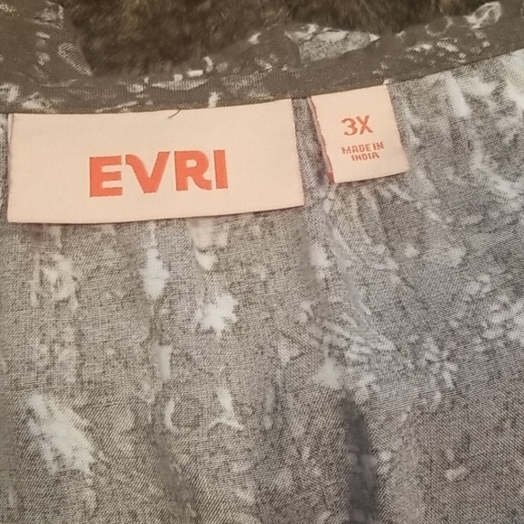 Evri tie dye tassel tie short sleeve boho top 3X - Picture 5 of 7